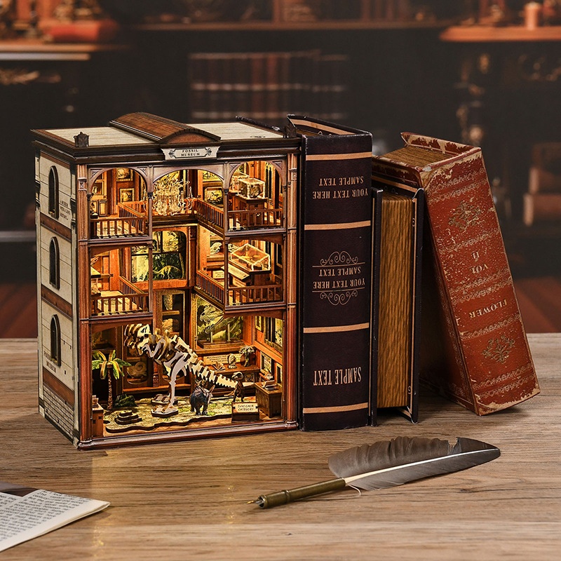 Handmade Wooden Assembly Miniature Model Of A Fossil Museum