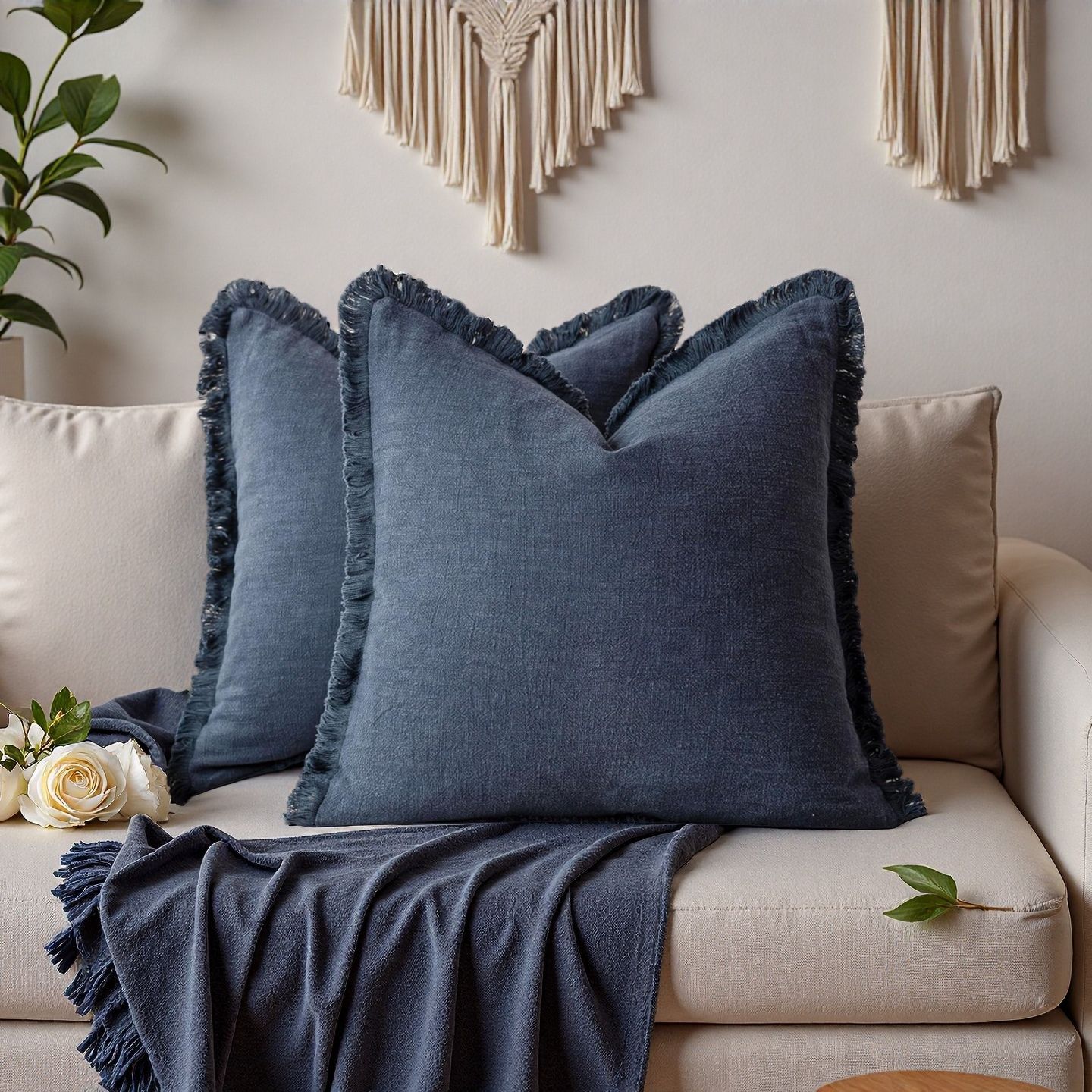 Simple Boho Solid Color Pillowcases