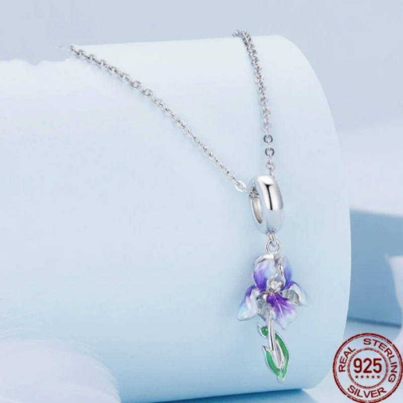 Gradient Oil-Drip Iris DIY Pendant Beads