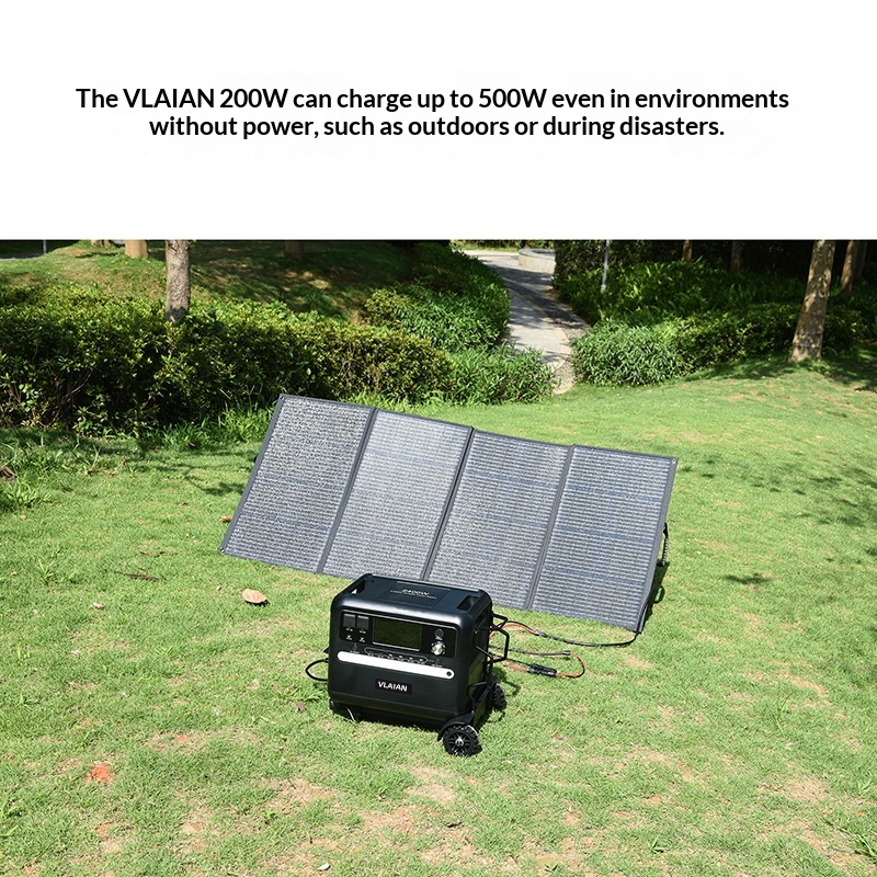 200W Solar Power Panel Outdoor Portable Power Station