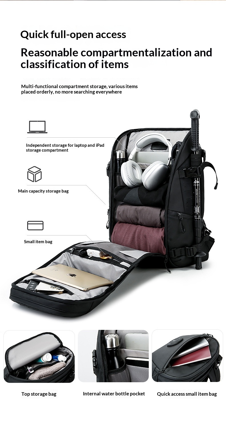 BANGE Outdoor Travel Backpack 15.6″ | Waterproof Camping Hiking Sports Mountaineering Backpack