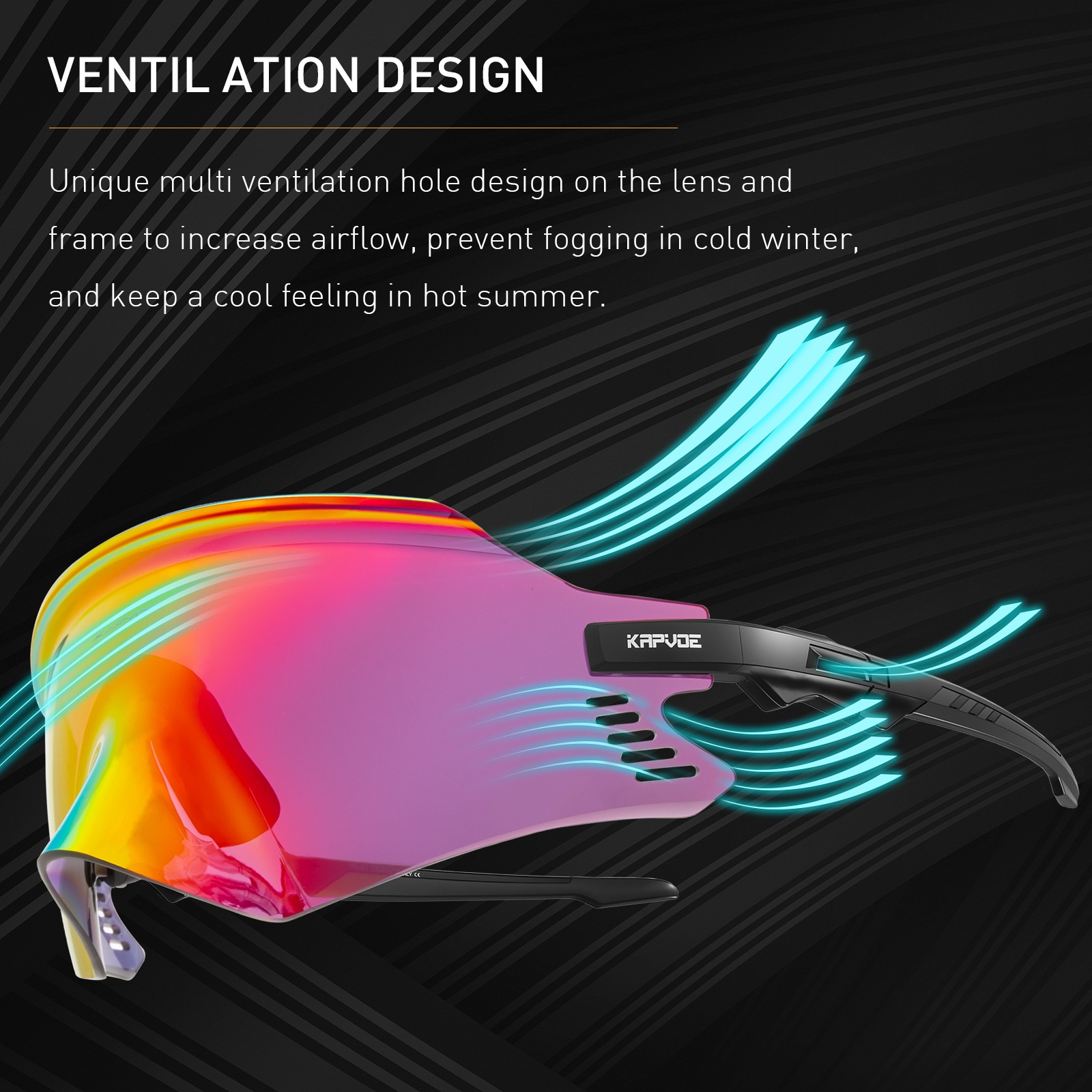 Kapvoe UV-protective Cycling Goggles