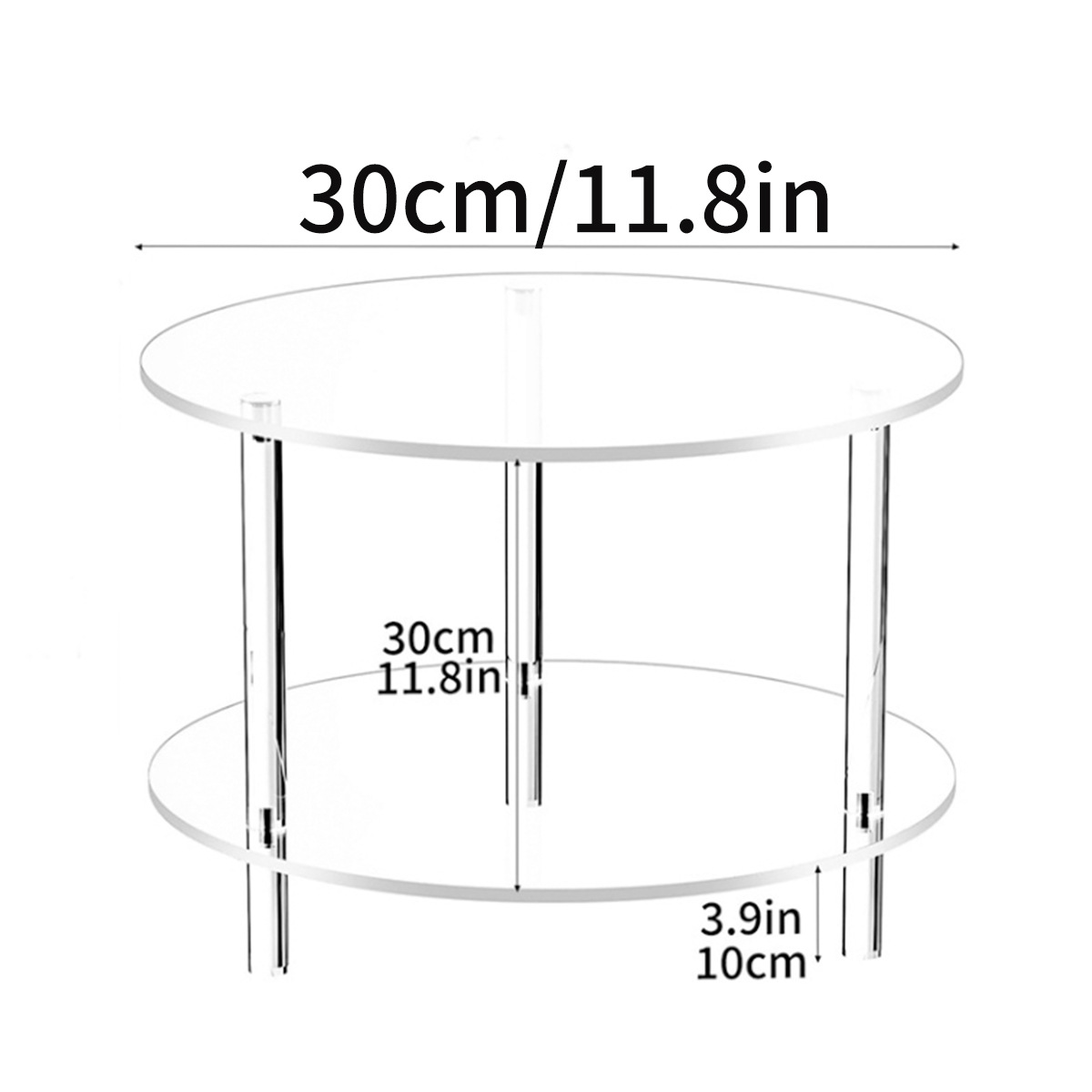 Acrylic Coffee Compact Living Room Side Table For Home Use Minimalist Portable Storage Shelf
