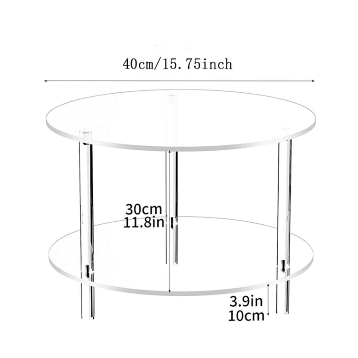 Acrylic Coffee Compact Living Room Side Table For Home Use Minimalist Portable Storage Shelf