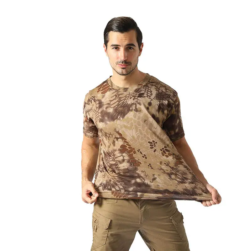 Mens Loose-fitting Crew-neck Mesh Top With A Short-sleeve Print
