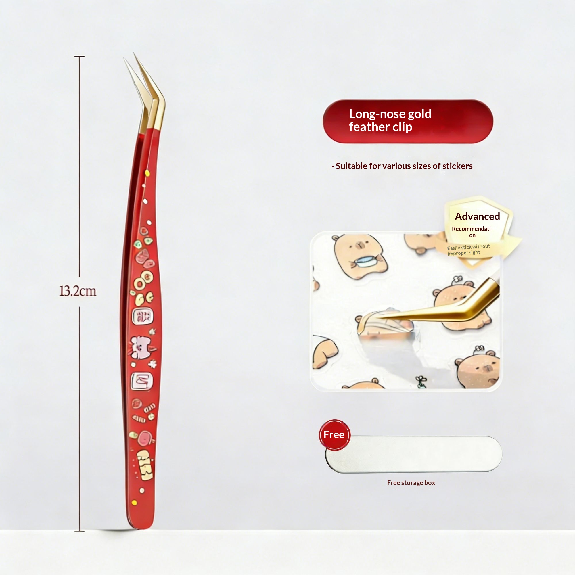 Tweezers Planner Accessories And Creative Stationery Tool Golden Feather Clip