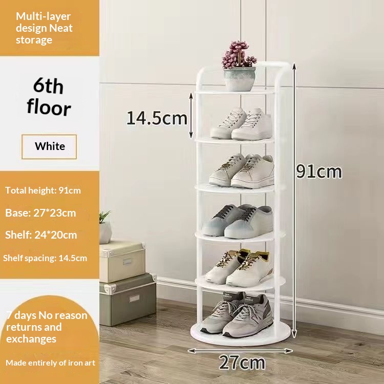 Shoe Rack Shelf Home Doorway Simple Narrow Storage Small Narrow Artifact Shoe Cabinet Iron Multi-layer Space Dormitory