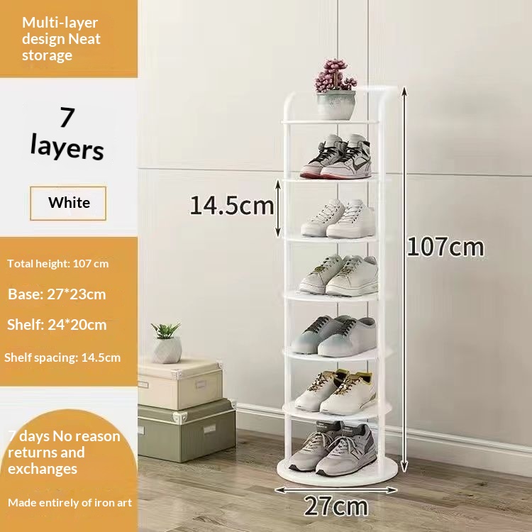 Shoe Rack Shelf Home Doorway Simple Narrow Storage Small Narrow Artifact Shoe Cabinet Iron Multi-layer Space Dormitory