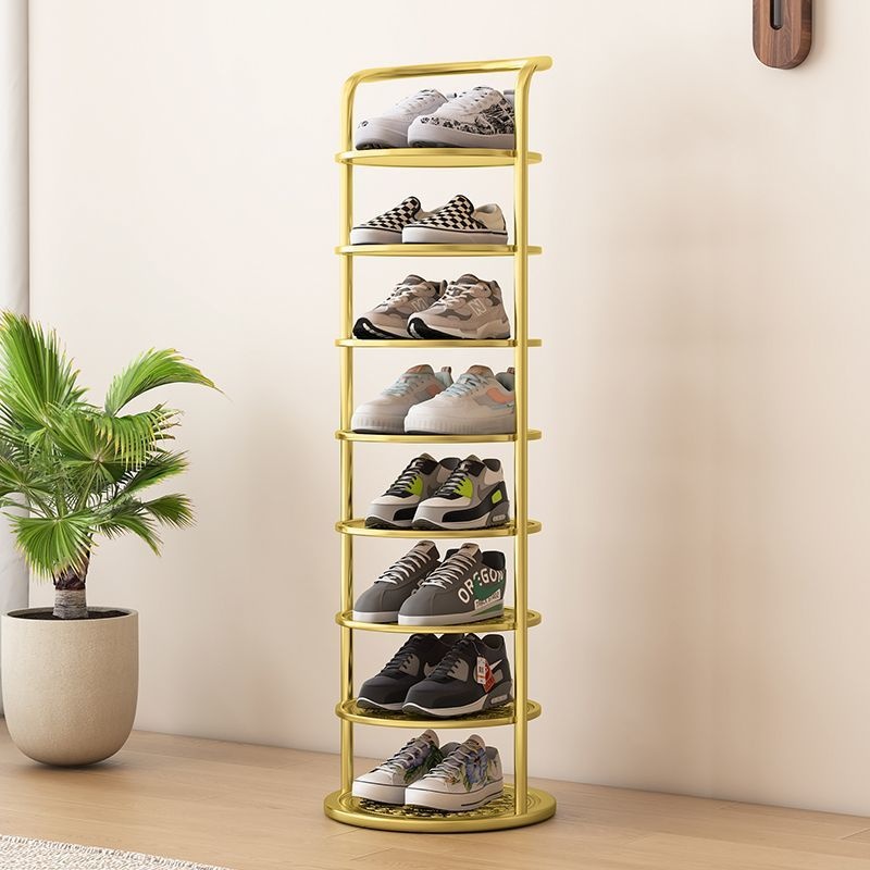 Shoe Rack Shelf Home Doorway Simple Narrow Storage Small Narrow Artifact Shoe Cabinet Iron Multi-layer Space Dormitory