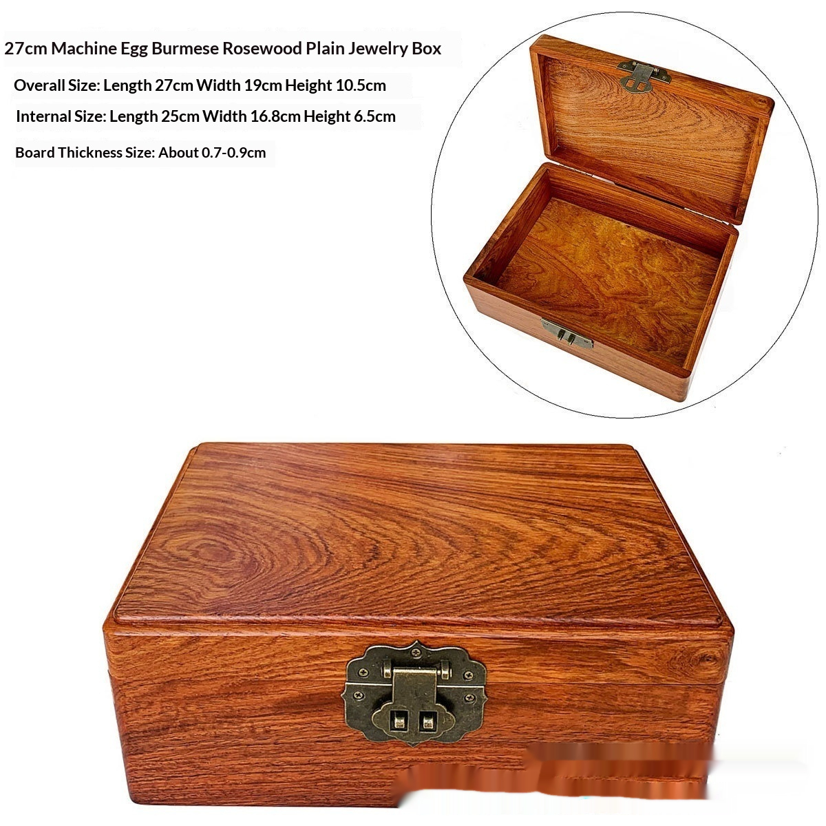 Chinese-style Vintage Dressing Box With A Lock For Jewelry And Accessories