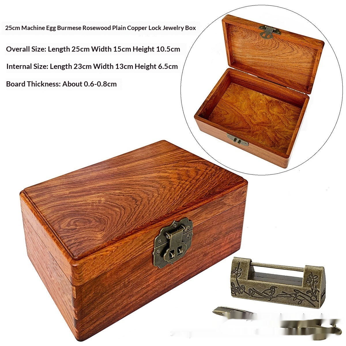 Chinese-style Vintage Dressing Box With A Lock For Jewelry And Accessories