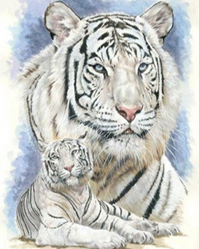 Full-Diamond Animal Tiger Handmade DIY Round- And Square-Drill Diamond Painting