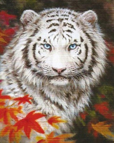 Full-Diamond Animal Tiger Handmade DIY Round- And Square-Drill Diamond Painting