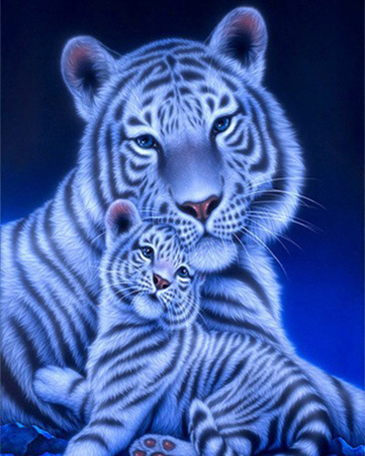 Full-Diamond Animal Tiger Handmade DIY Round- And Square-Drill Diamond Painting