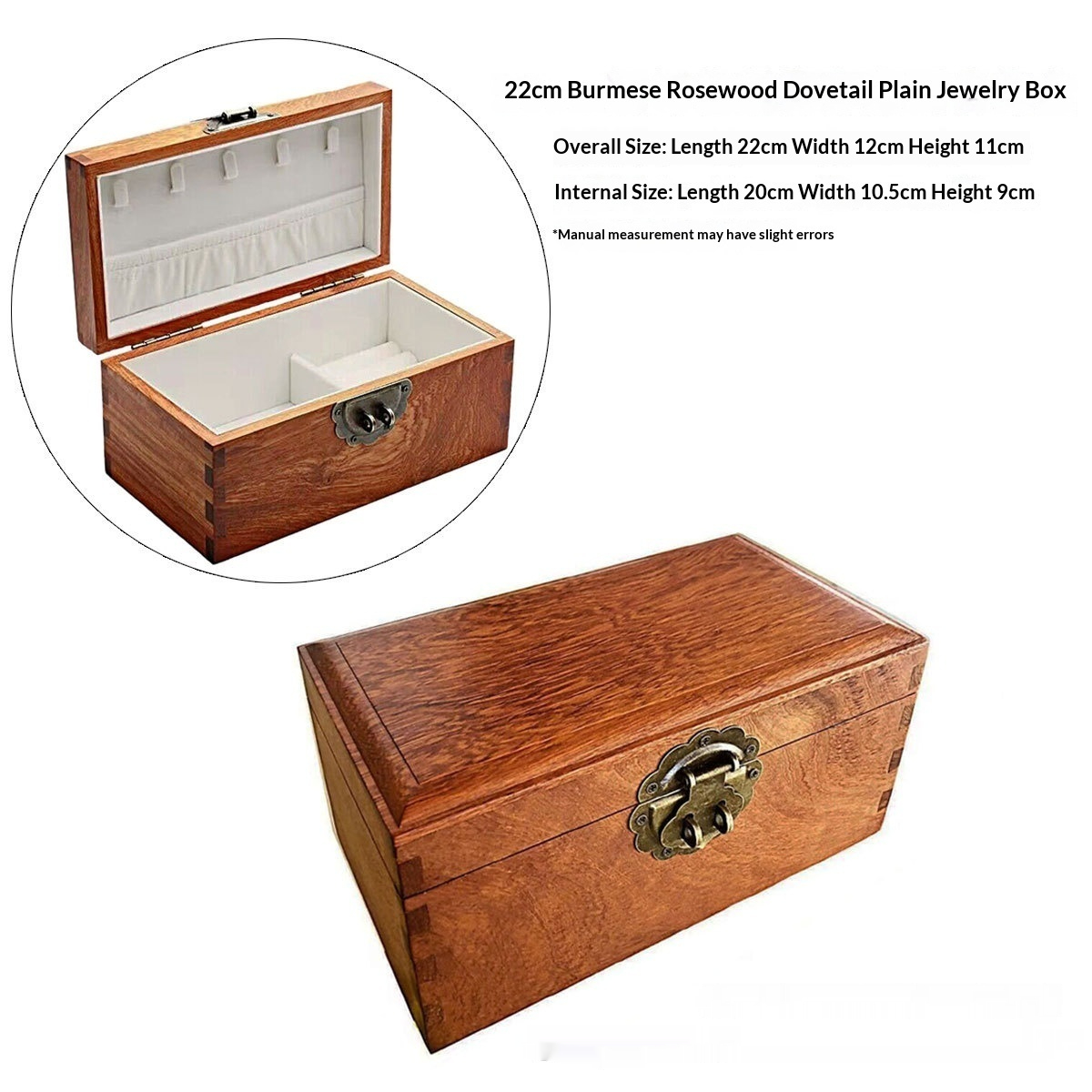 Chinese-style Vintage Dressing Box With A Lock For Jewelry And Accessories