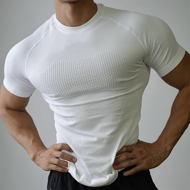 Seamless Short-Sleeve Sports T-Shirt For Professional Fitness Wear