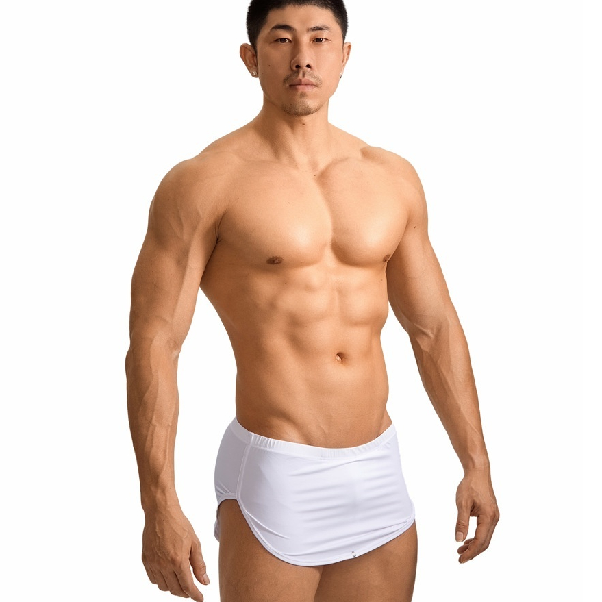 Mens Ice Silk Low-Waist Boxer-Style Home Shorts