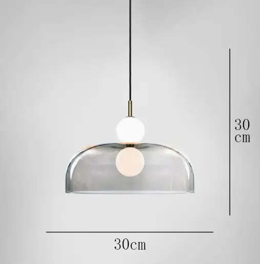 Italian-style Minimalist Glass Pendant Light For The Bedroom Headboard