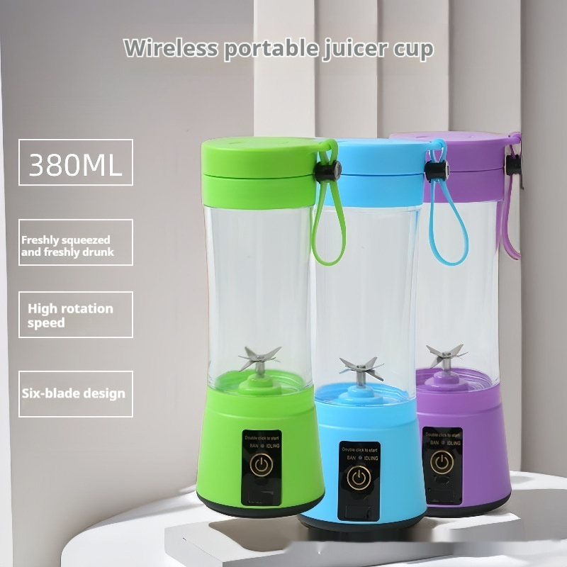 Compact Portable Mini Vortex Juice Cup With A Convenient 6-blade Cutter Head For Home Use