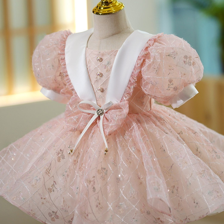 One-year-old Flower Girl Wedding Dress In For Little Girls