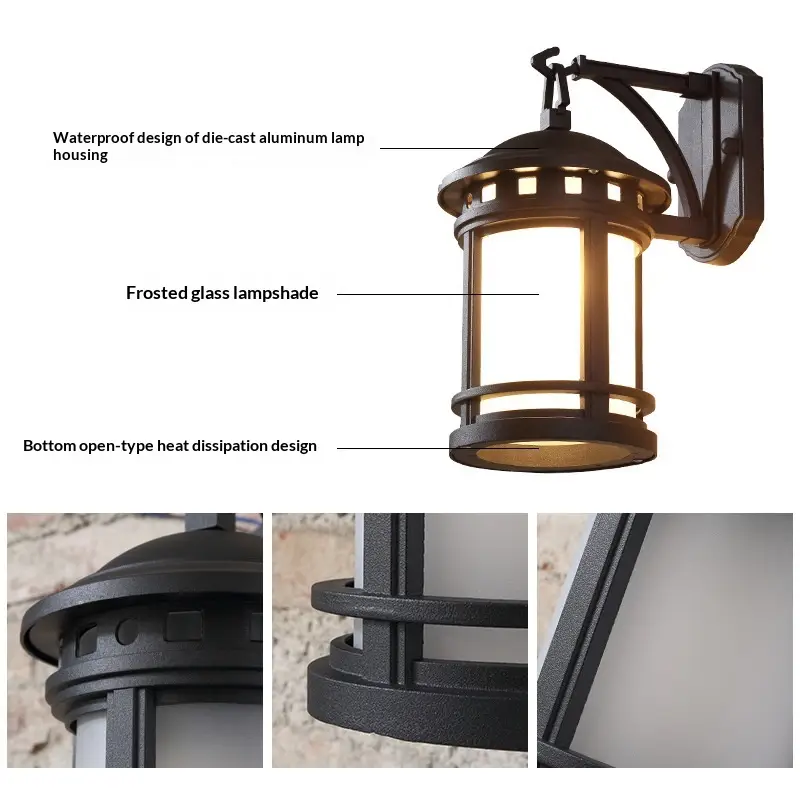 Retro Outdoor Wall Light For Exterior Balconies And Facades