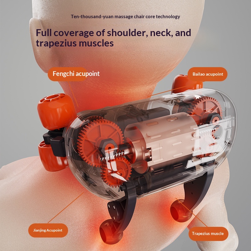 Neck Massager Trapezius Kneading Device Waist Back 4