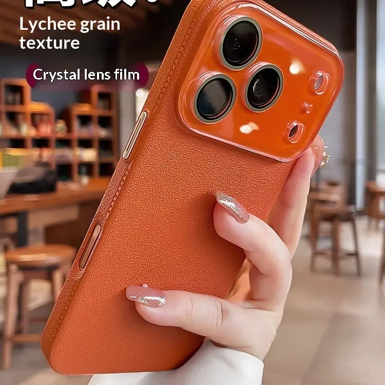 All-inclusive Shatter-resistant Phone Case With A Lychee-textured Finish