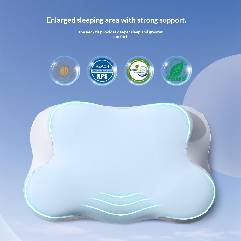 Household Shaped Height-Adjustable Ice Silk Memory Pillow For Neck Support