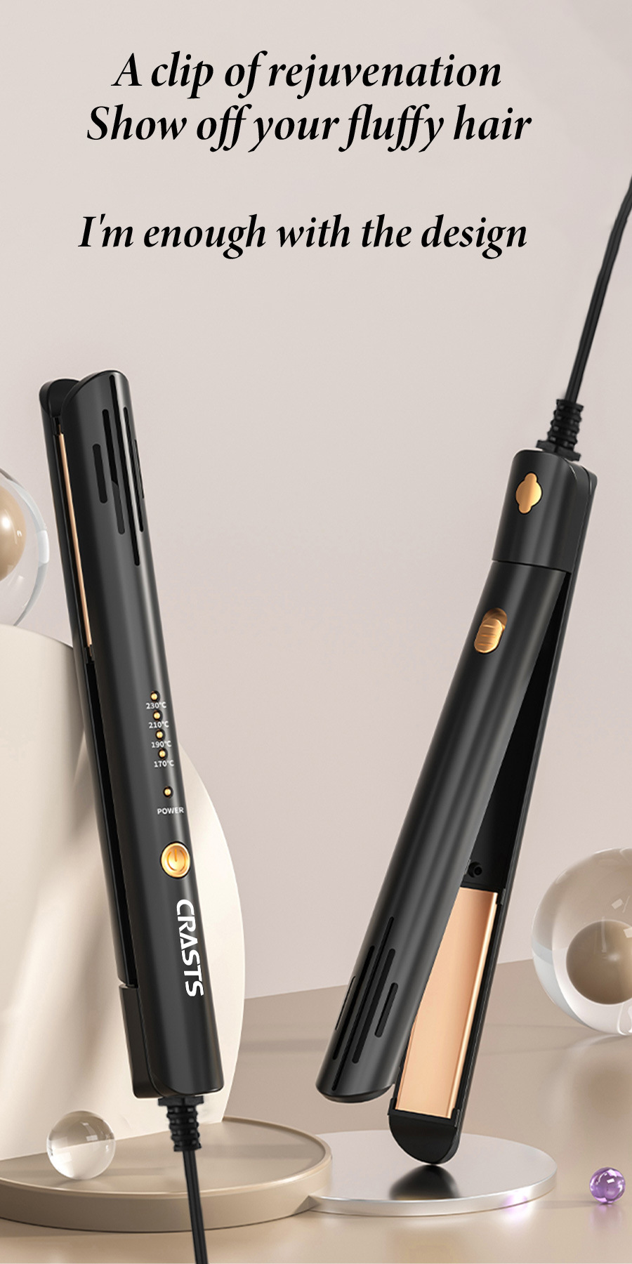 Straightener And Curling Irondual-purpose For Straightening Or Curling Hair