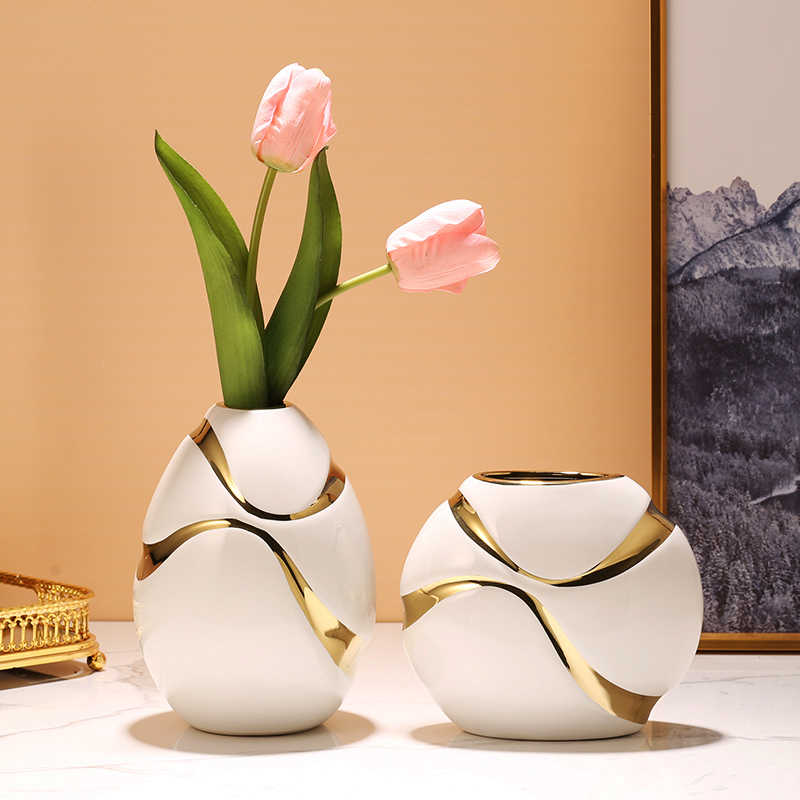 Creative, Light-Luxury Ceramic Vase Decoration For The Living Room