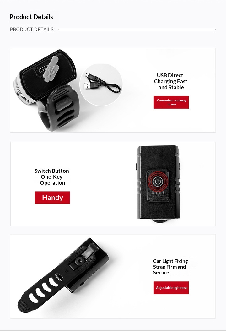 How to install the bike light using the mounting strap