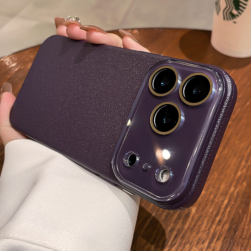 All-inclusive Shatter-resistant Phone Case With A Lychee-textured Finish