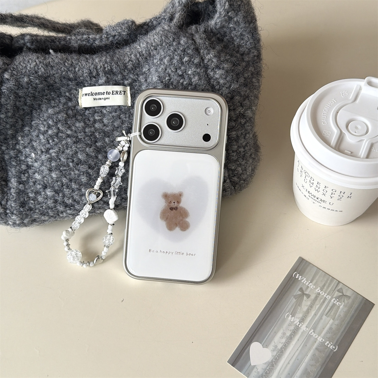 Korean-style Electroplated Little Bear Phone Case New Niche Design