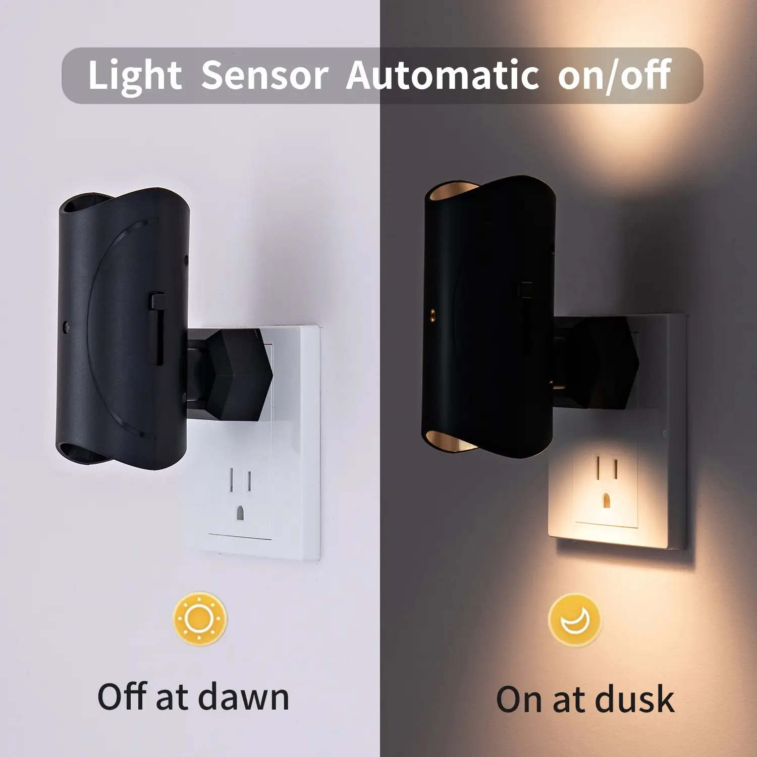 Adjustable-brightness Rotatable Plug-in Motion-sensing Night Light