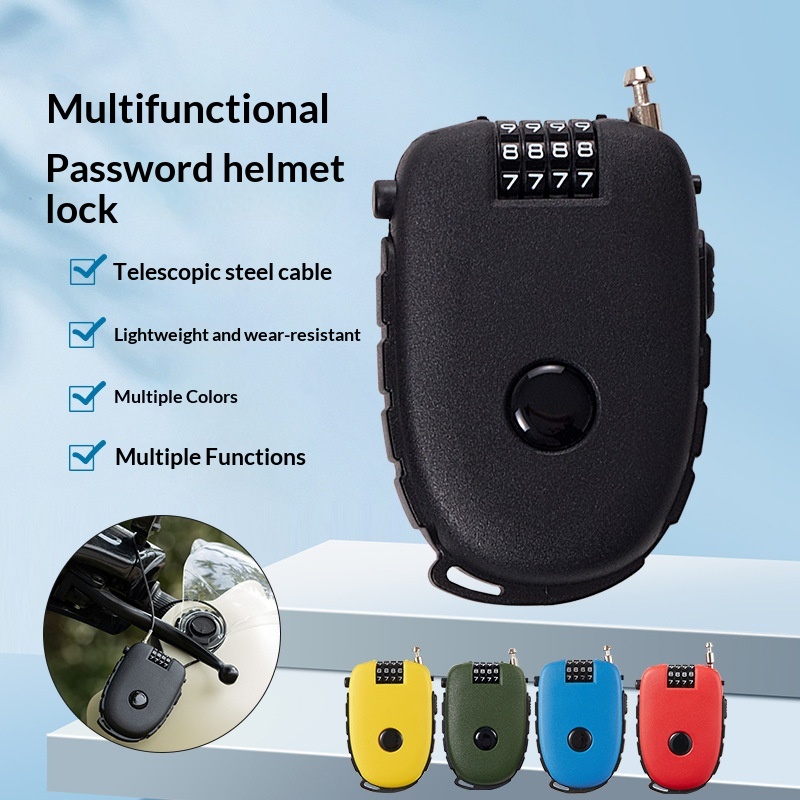 Portable Wire Lock Tongniu Stretchable Wire Helmet Lock