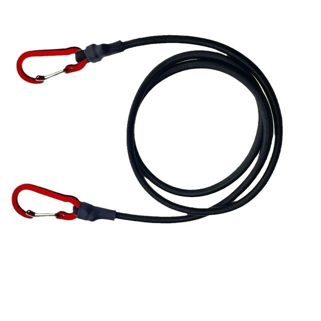 Elastic Bungee Cord Carabiner Hook For Cycling  8mm Latex Luggage Packing Rope Accessory