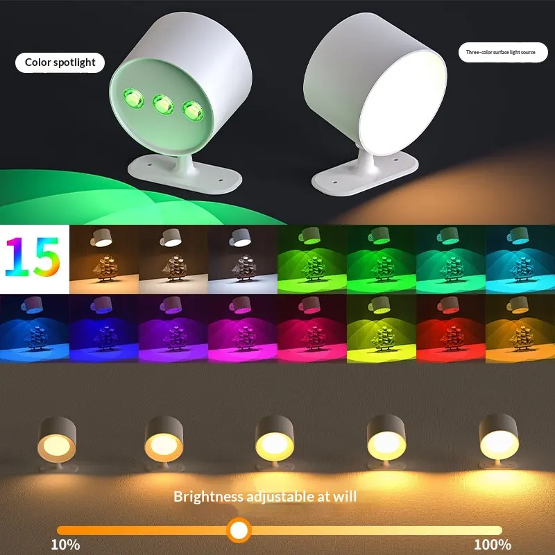 15-inch Remote-Controlled Magnet-Attached Indoor Spotlight
