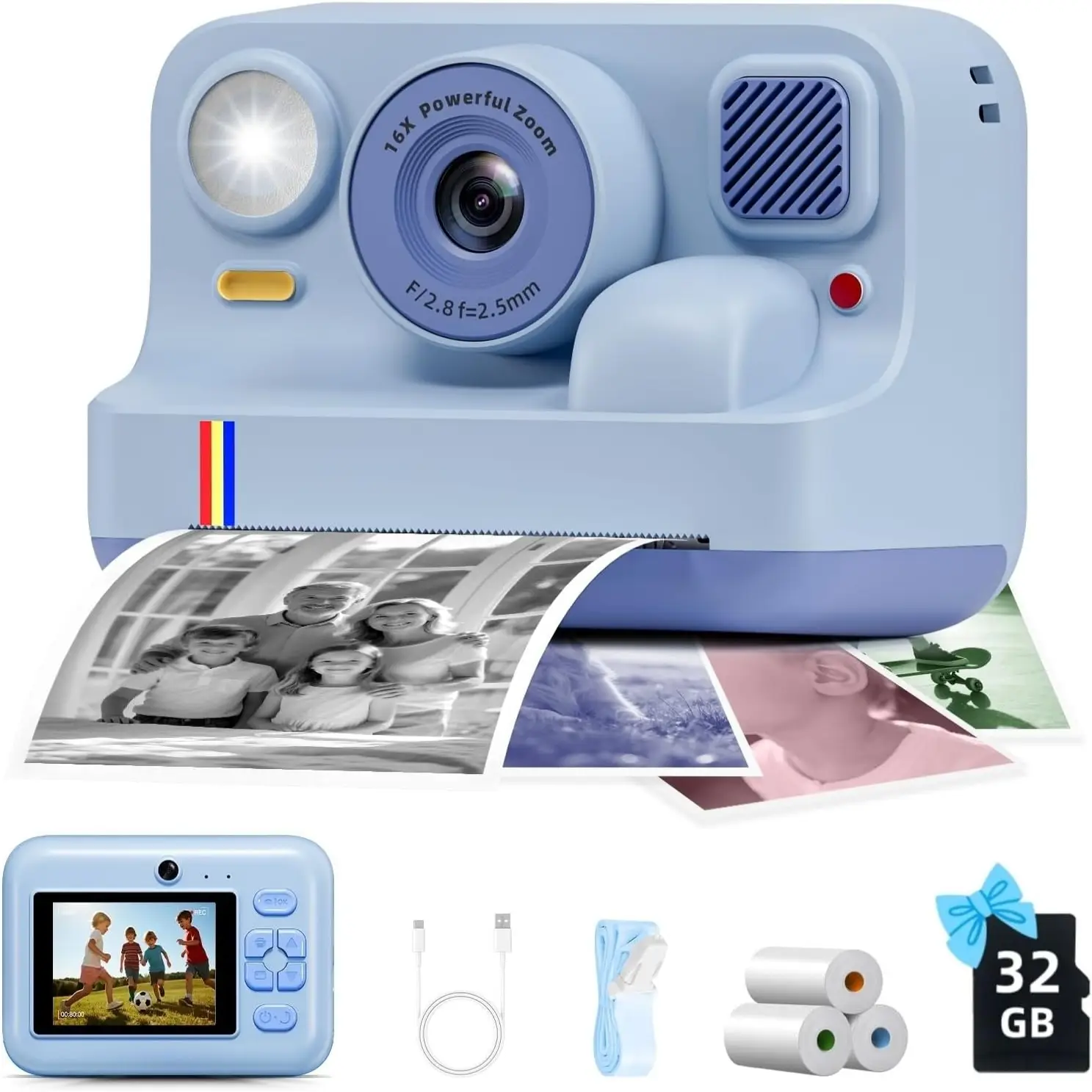 Portable Instant HD Color-printing Camera