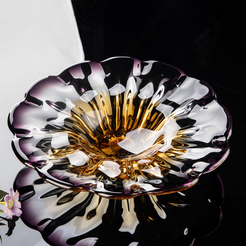 High-end Crystal Glass Fruit Bowl Luxe Yet Understated, With A Creative Design