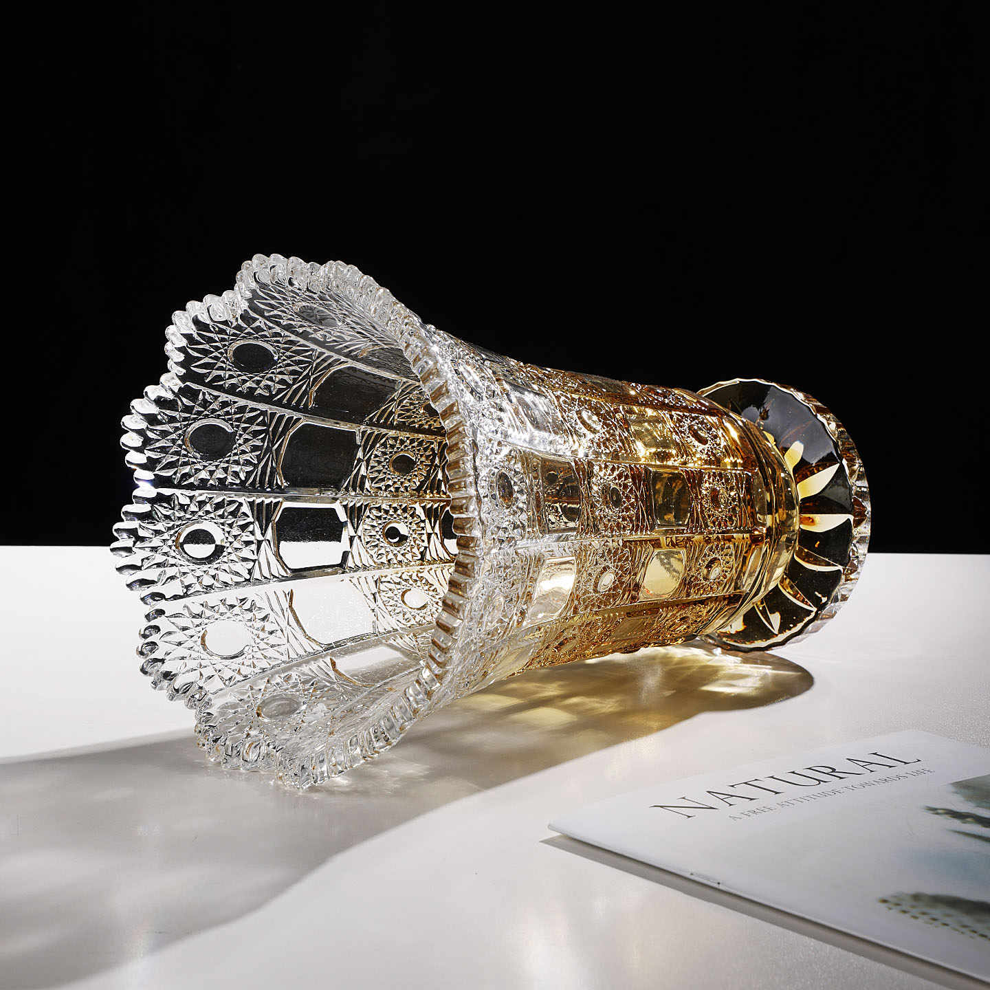 European-style Creative Light-Luxury Gradient Glass Vase