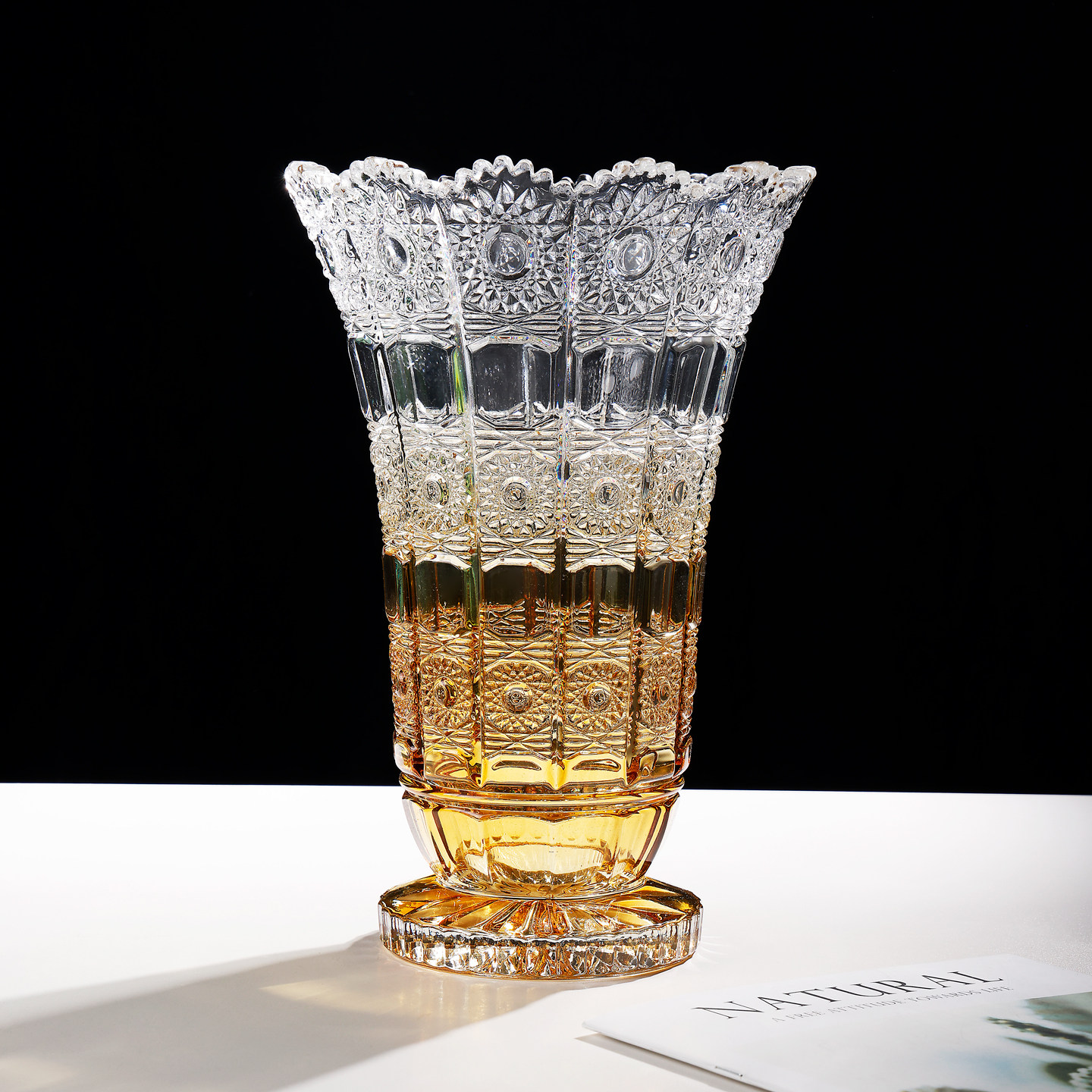 European-style Creative Light-Luxury Gradient Glass Vase