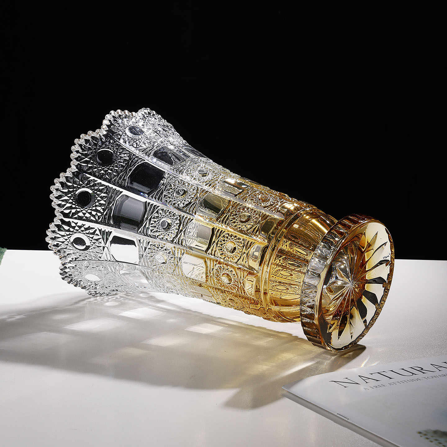 European-style Creative Light-Luxury Gradient Glass Vase