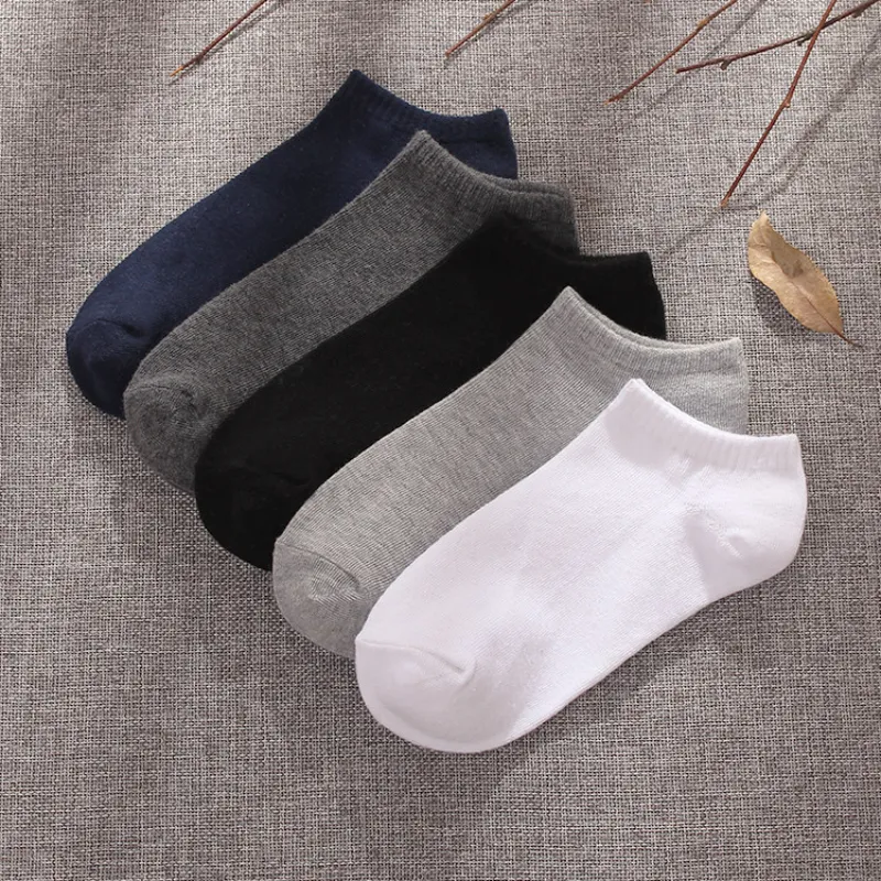Summer Low-cut Solid-color Business Cotton Trendy Sweat-absorbent