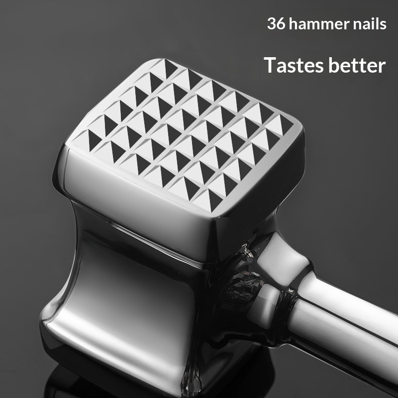 A Household Stainless Steel Meat Mallet Is Perfect For Tenderizing Steaks