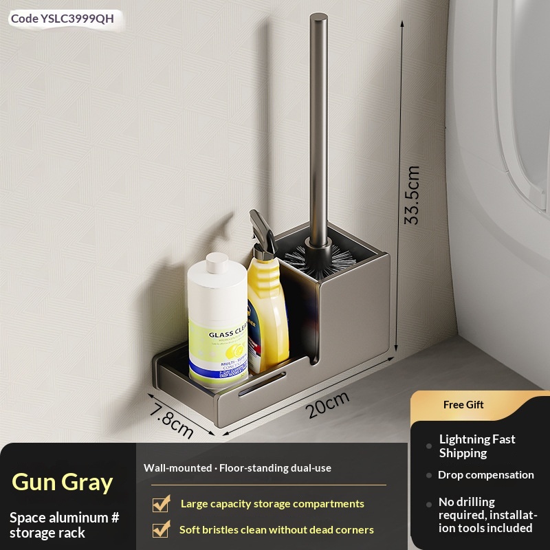 Multi-functional No-drilling-needed Toilet Brush For Home Use