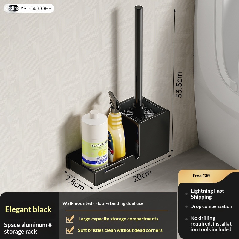 Multi-functional No-drilling-needed Toilet Brush For Home Use