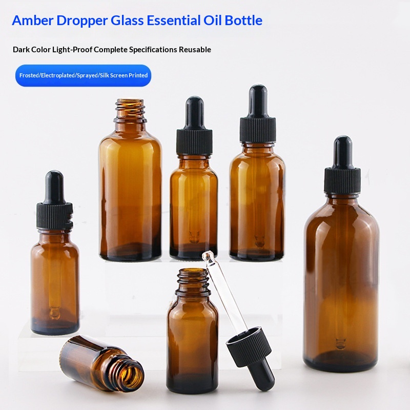 Brown Dropper Glass Essential Oil Bottle Glass Dispensing Bottle