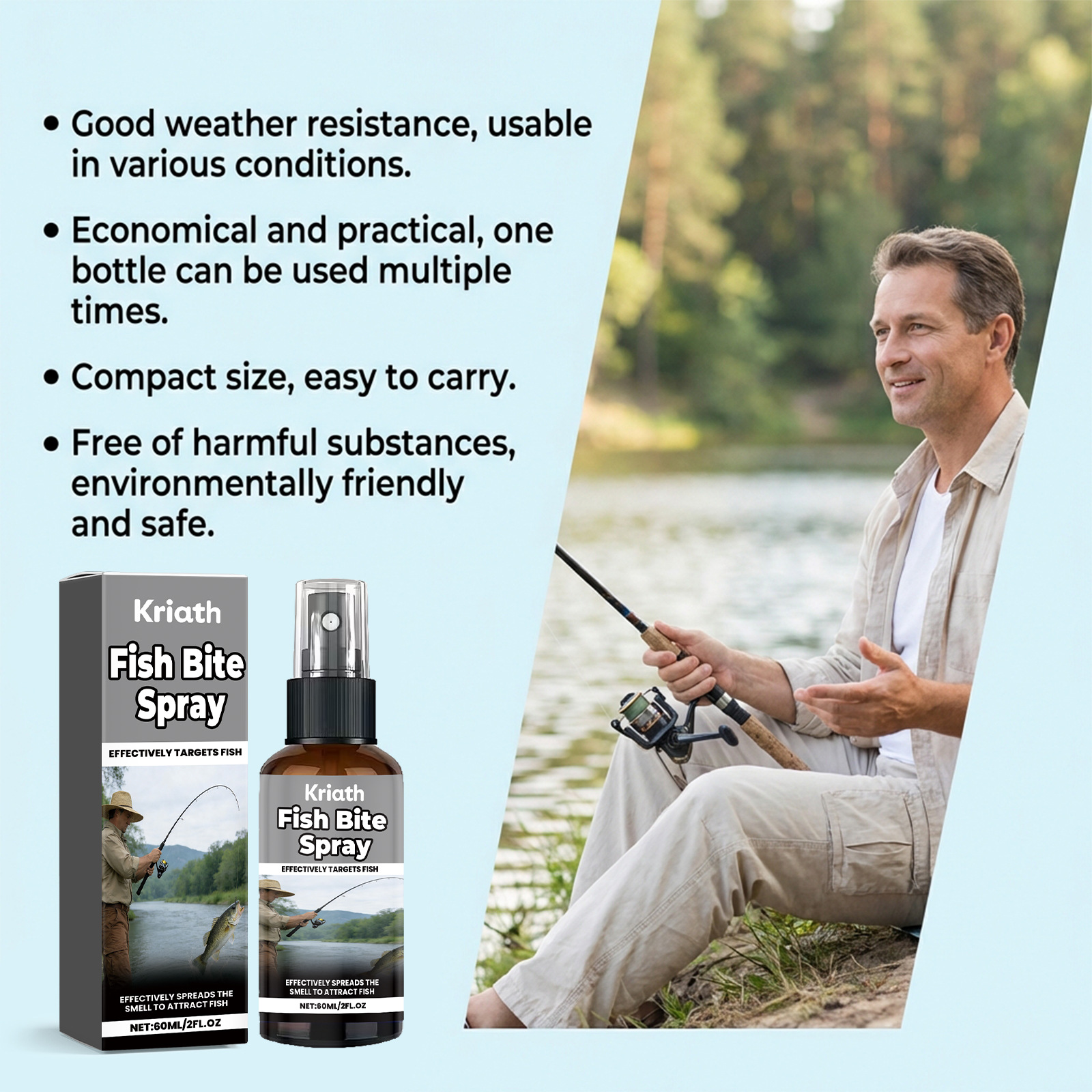 Portable And Easy-to-hook Fish Attractant