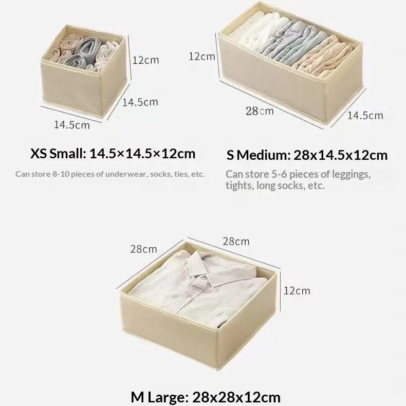 Foldable Fabric Storage Organizer Box for Closet Drawers