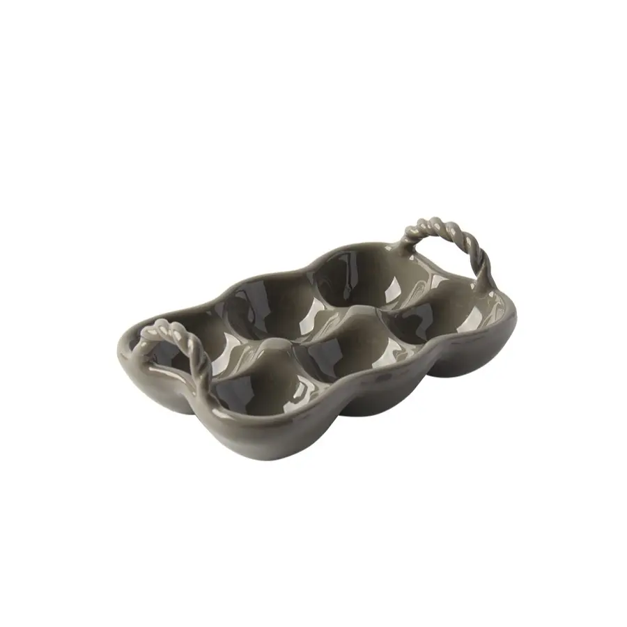 Ceramic Egg Storage Tray for Kitchen Countertop